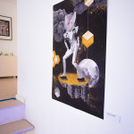 Blauer Abend Bild Space Cat