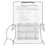 Gesundheitstag Klemmbrett Checkliste