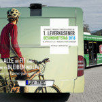 Leverkusener Gesundheitstag Buswerbung Fahrrad